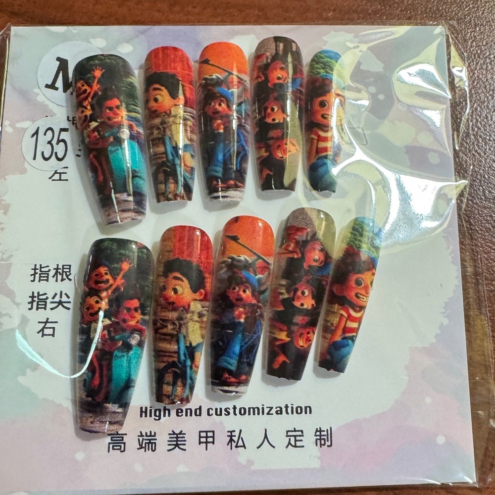 Press On Nails Coco Theme High End Custom False Nail Tips‎ Full Set
